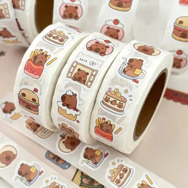 500Pcs Capybara Waterproof PVC Stickers Cute Decals