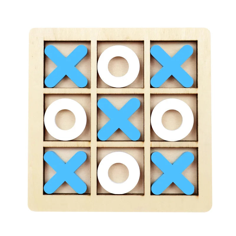 Wooden Tic Tac Toe Strategy Board Game