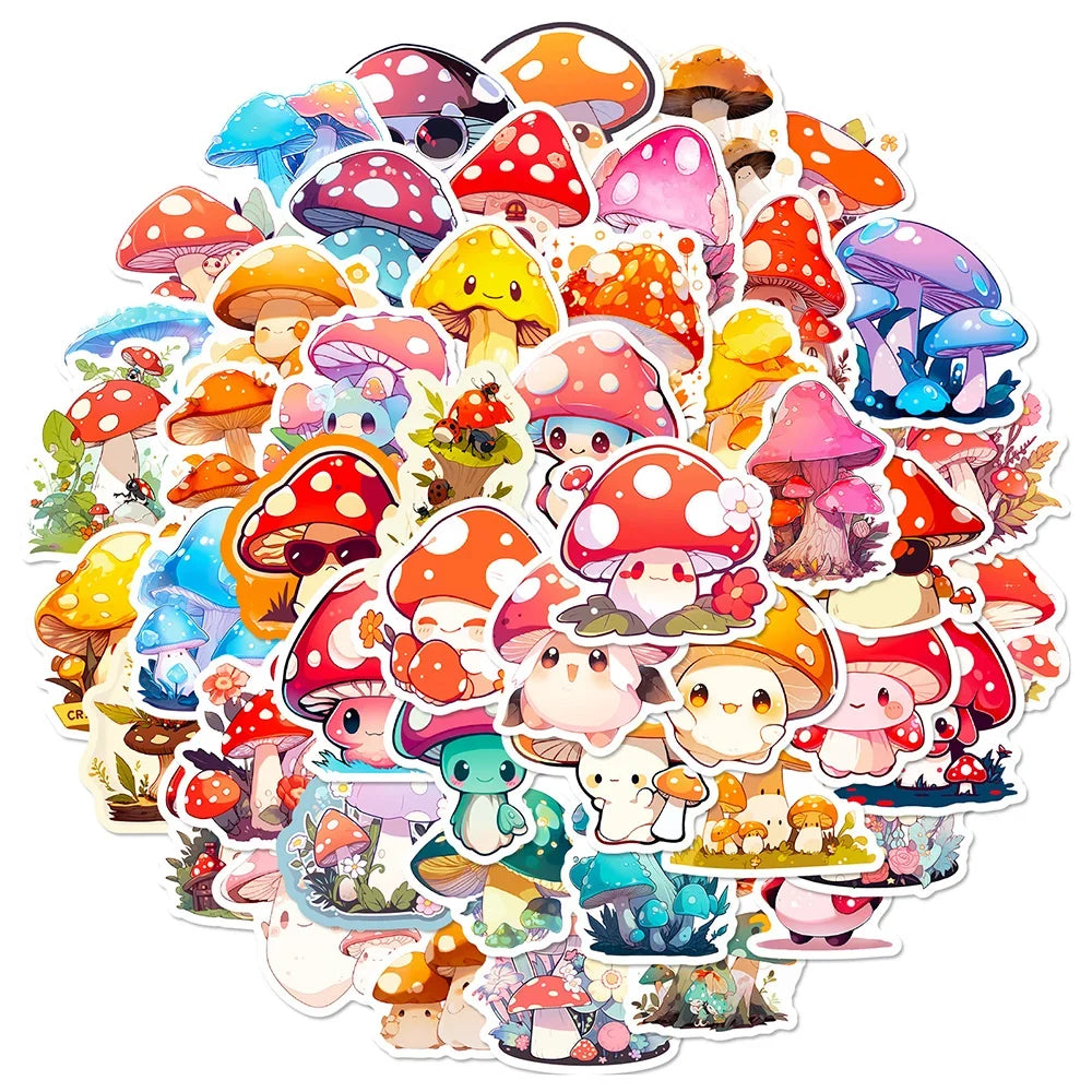 Mushroom Aesthetic Stickers Graffiti Decals for Kids