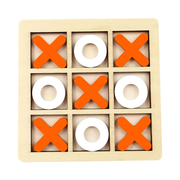 Wooden Tic Tac Toe Strategy Board Game