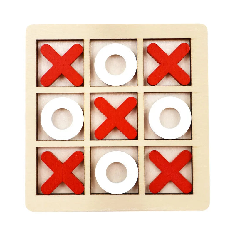 Wooden Tic Tac Toe Strategy Board Game