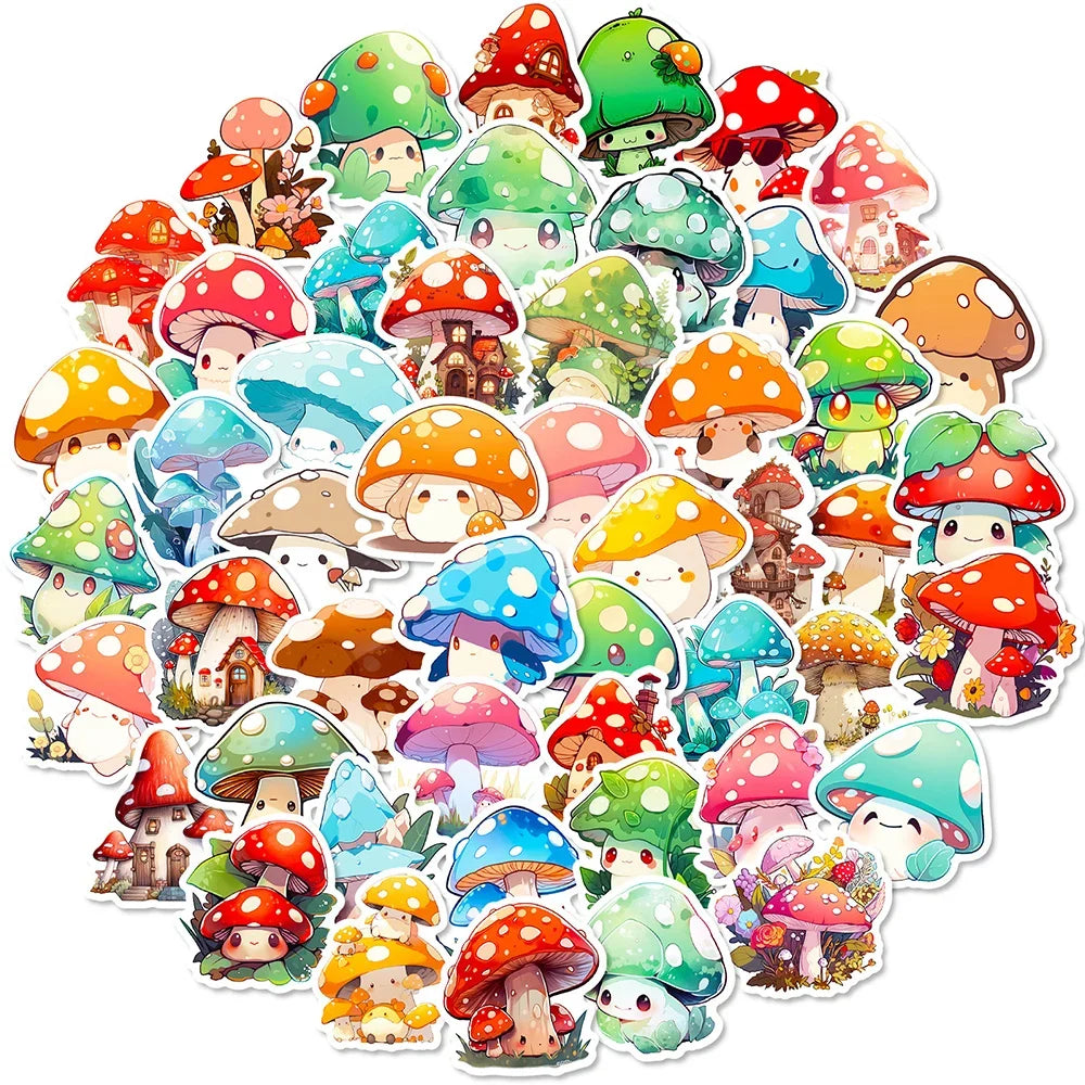 Mushroom Aesthetic Stickers Graffiti Decals for Kids