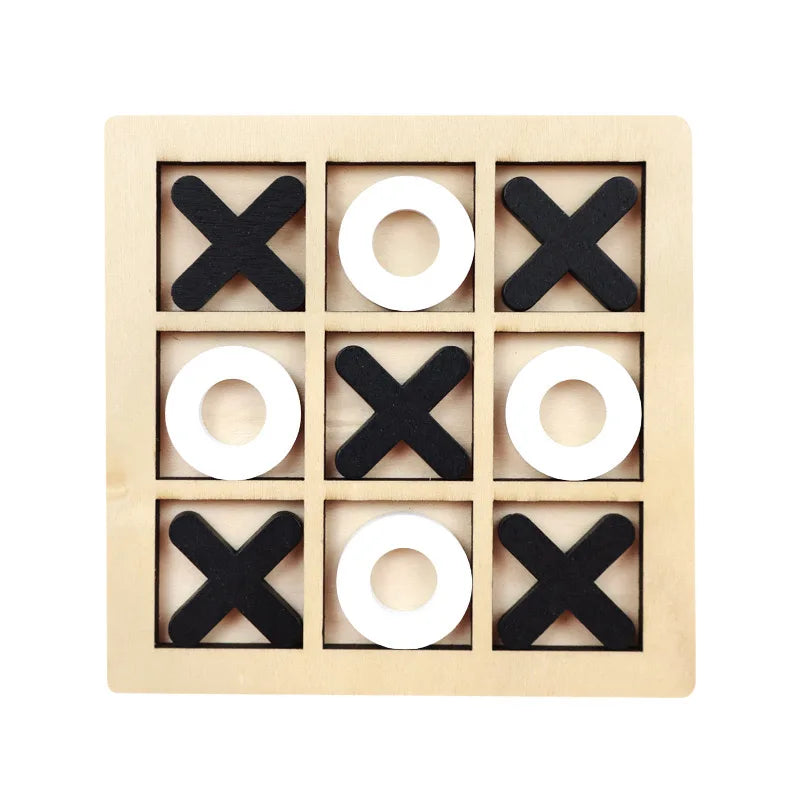 Wooden Tic Tac Toe Strategy Board Game