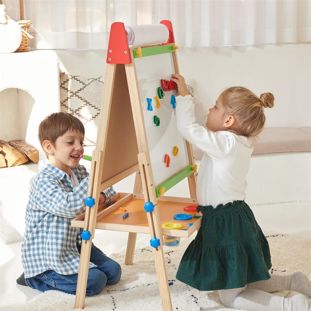 3-in-1 Kids Art Easel with Paper Roll Set
