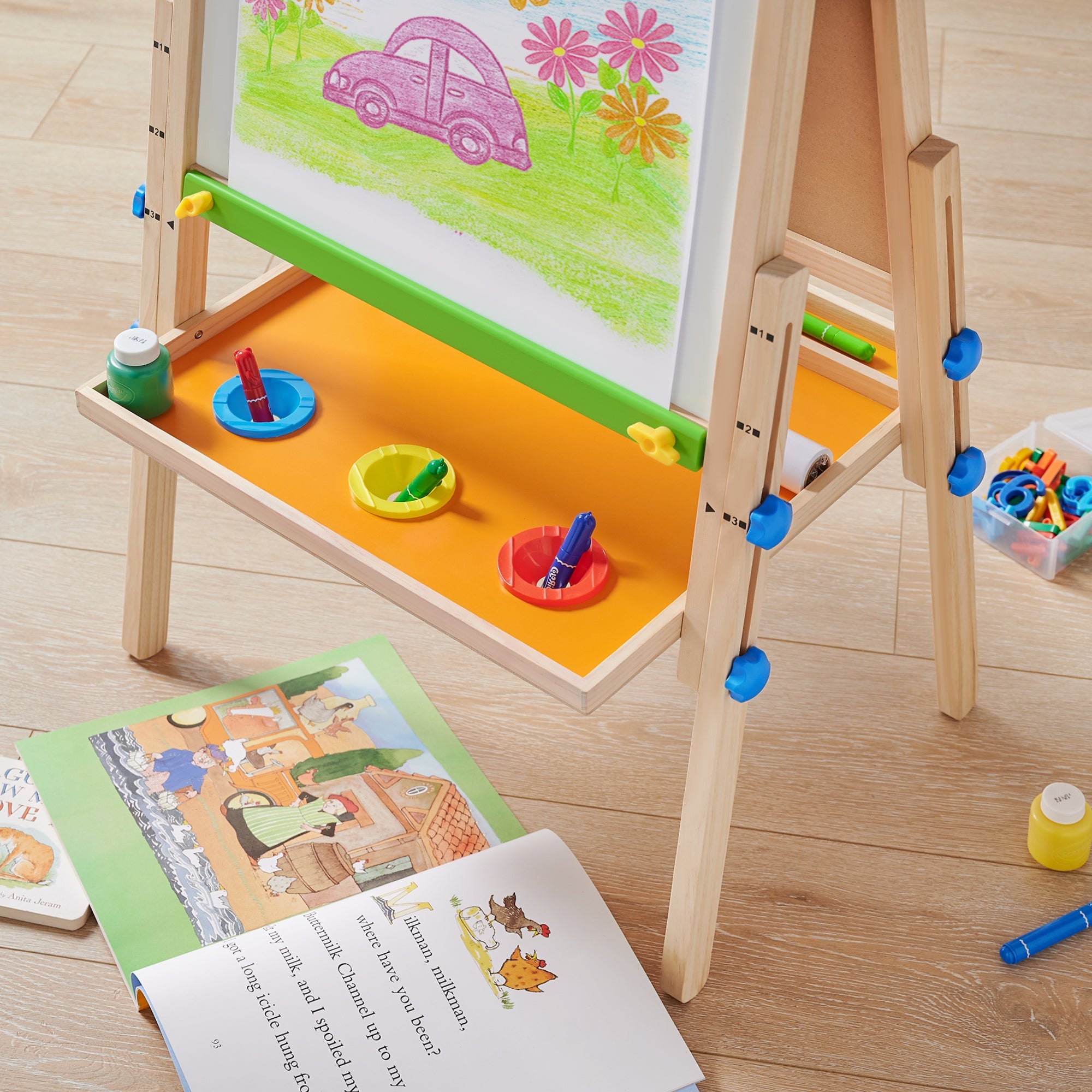 3-in-1 Kids Art Easel with Paper Roll Set
