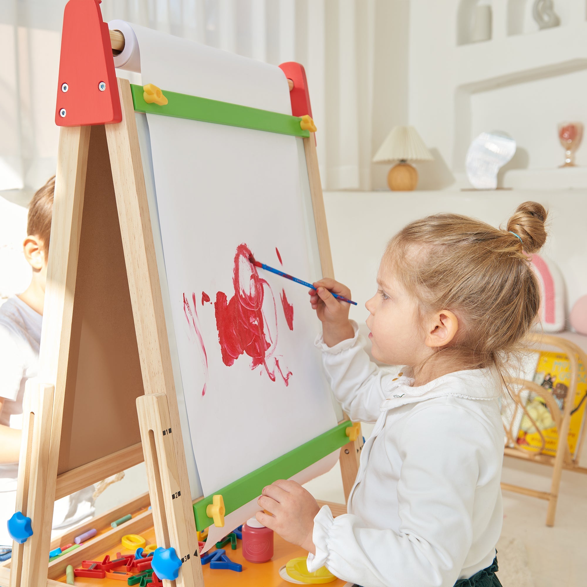 3-in-1 Kids Art Easel with Paper Roll Set