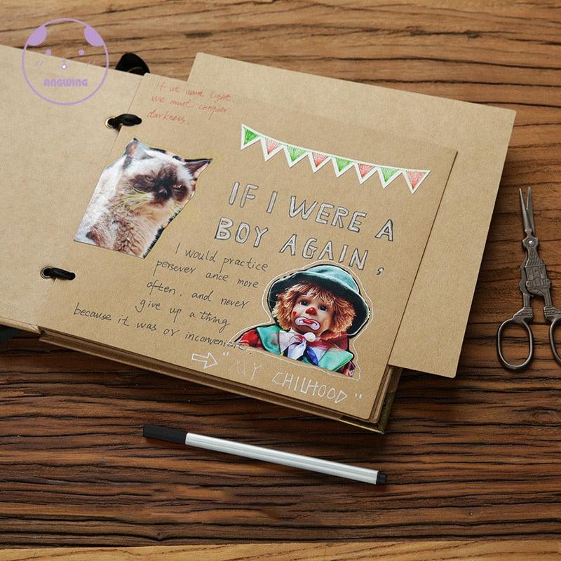 DIY Self-Adhesive Wedding Photo Scrapbook Album 20-Pages