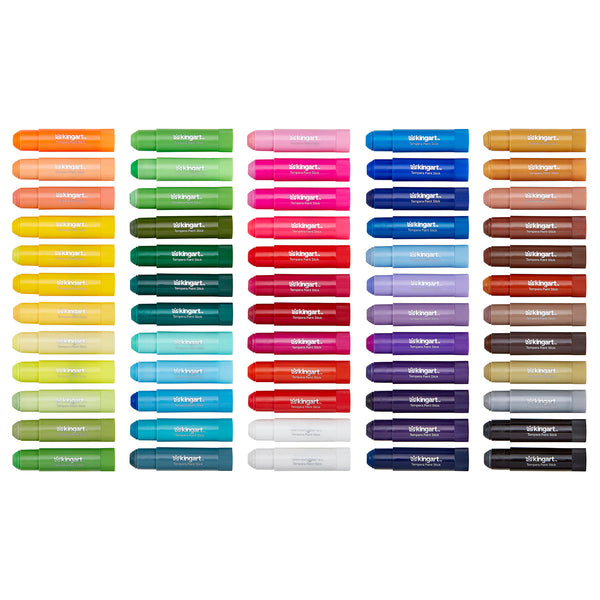 60-Color Tempera Paint Sticks for Creative Art Projects