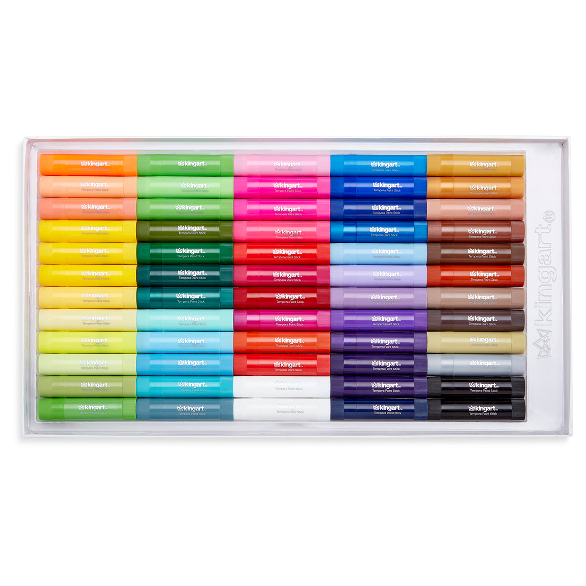 60-Color Tempera Paint Sticks for Creative Art Projects