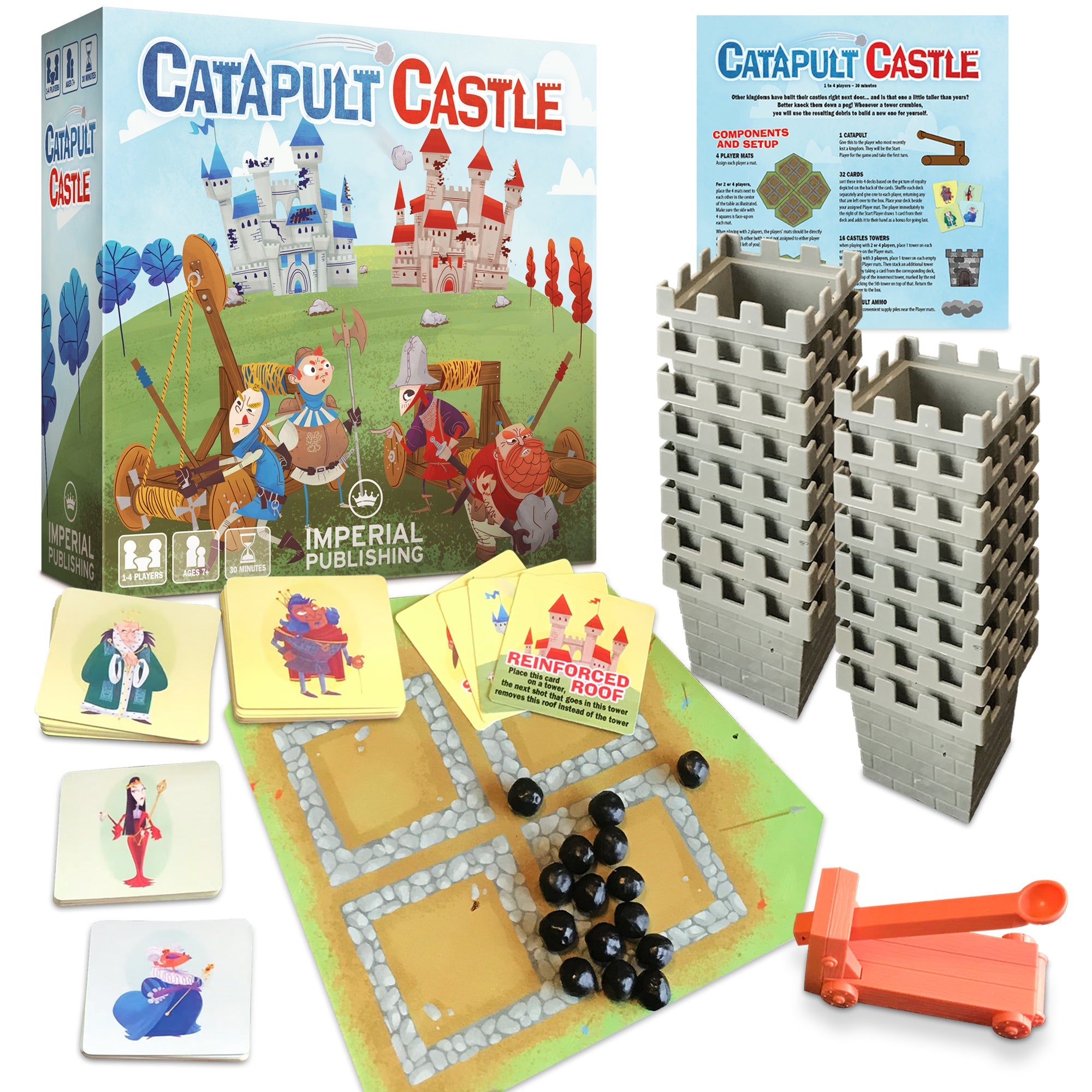 Catapult Castle Medieval Dexterity Game for 1-4 Players