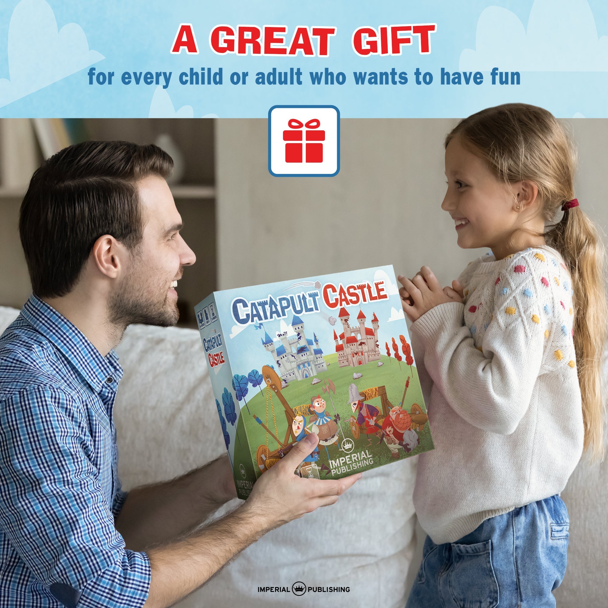 Catapult Castle Medieval Dexterity Game for 1-4 Players